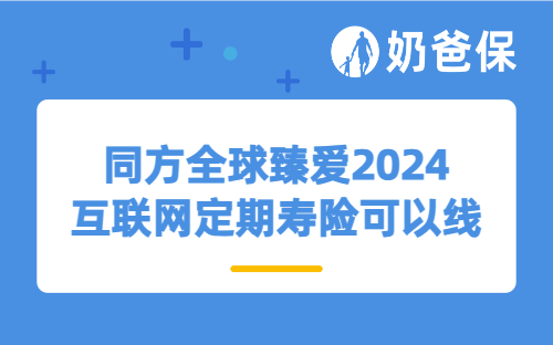 同方全球臻爱2024互联网定期寿险可以线下买吗?定期寿险怎么买最合适?