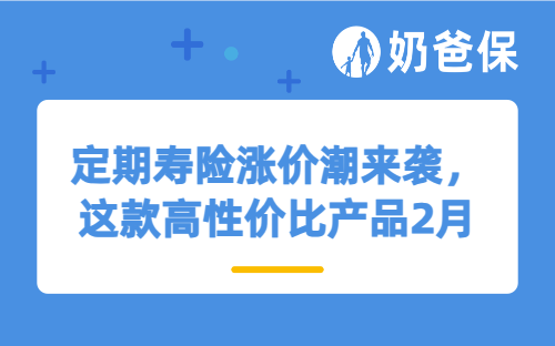 定期寿险涨价潮来袭，这款高性价比产品2月底就下，此刻投保正当时