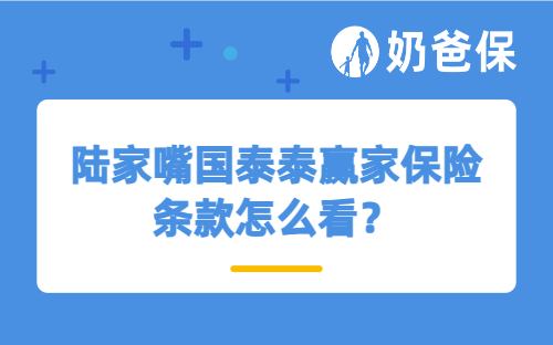 陆家嘴国泰泰赢家保险条款怎么看？有哪些细节要注意？