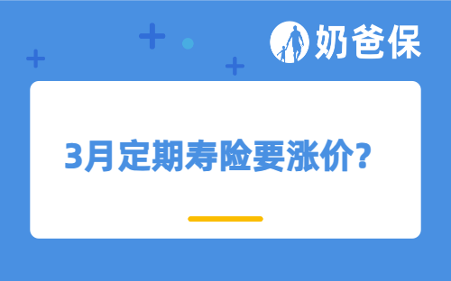 3月定期寿险要涨价？想配置的朋友，认真看完这篇再决定