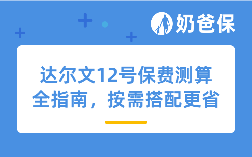达尔文12号保费测算全指南，按需搭配更省钱
