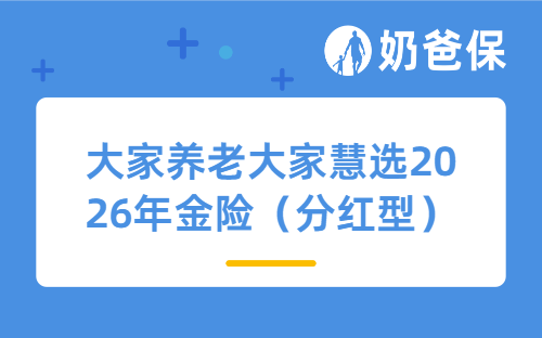 大家养老大家慧选2026年金险(分红型)怎么样?收益高吗?