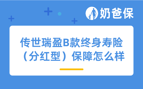 传世瑞盈B款终身寿险(分红型)保障怎么样?收益表现如何?